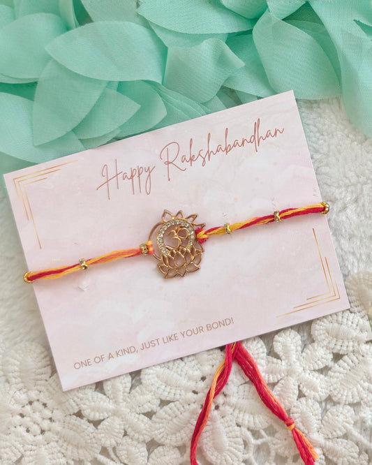 Divine Om Lotus Rakhi