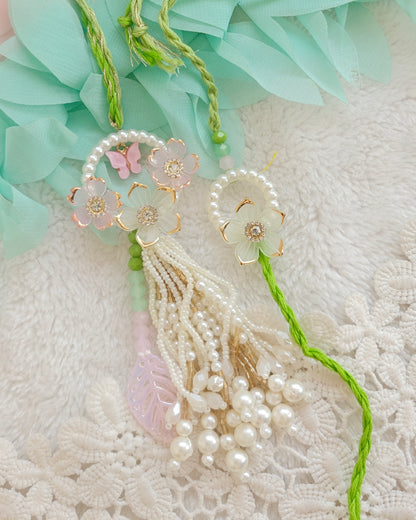 Pearl Garden Butterfly Rakhi Lumba Set