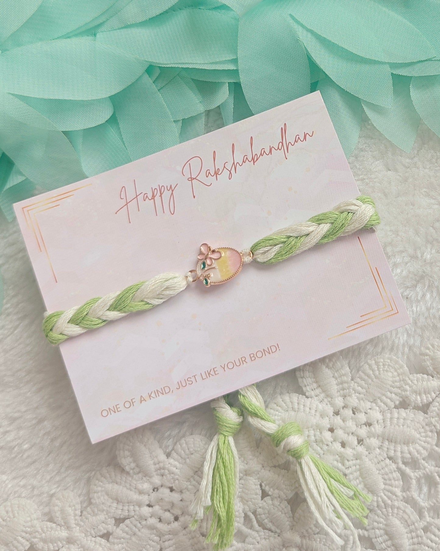 Pastel Butterfly Charm Rakhi