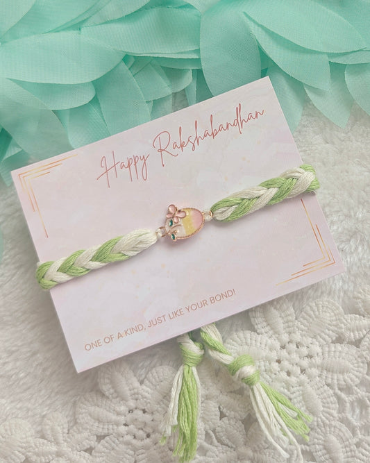 Pastel Butterfly Charm Rakhi