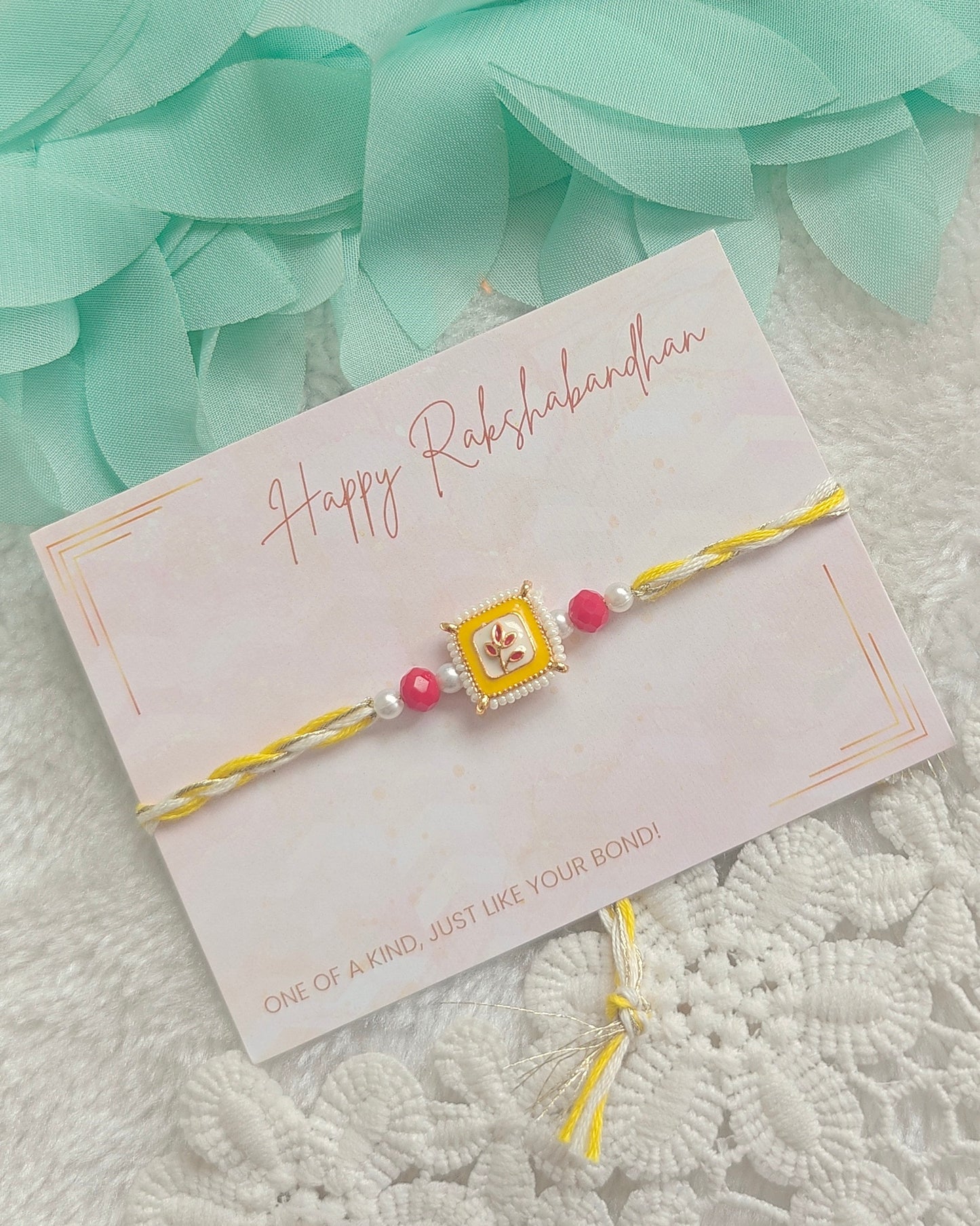 Yellow Floral Rakhi