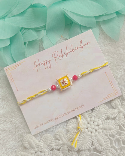 Yellow Floral Rakhi