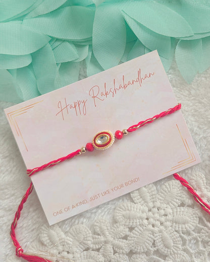 Classic Oval Pearl Rakhi