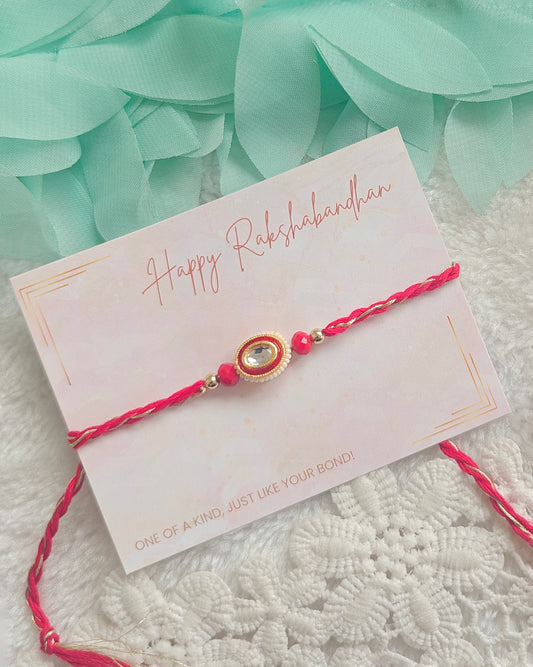 Classic Oval Pearl Rakhi