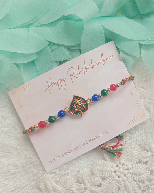 Divine Ganpati Leaf Rakhi