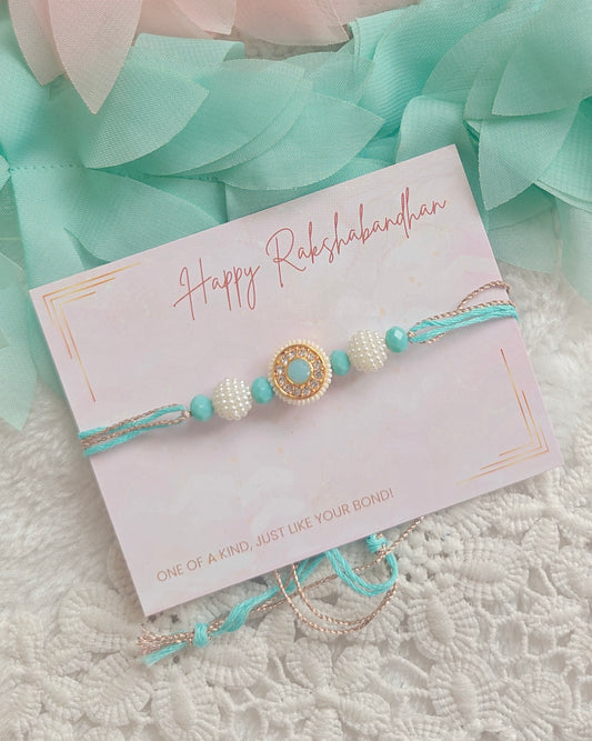 Minimal Kundan Stone Rakhi