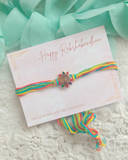 Multicolor Floral Rakhi