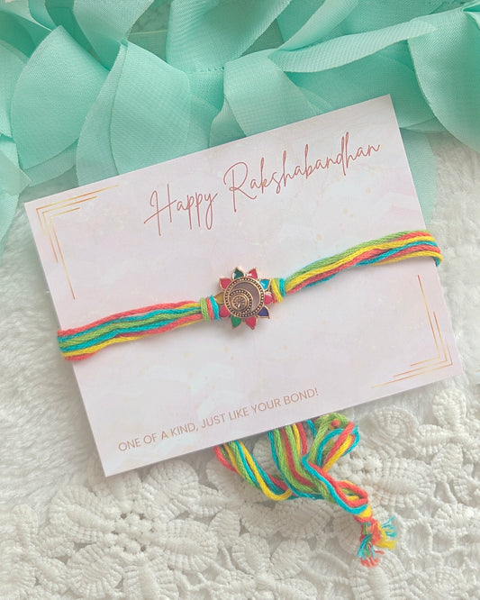 Multicolor Floral Rakhi