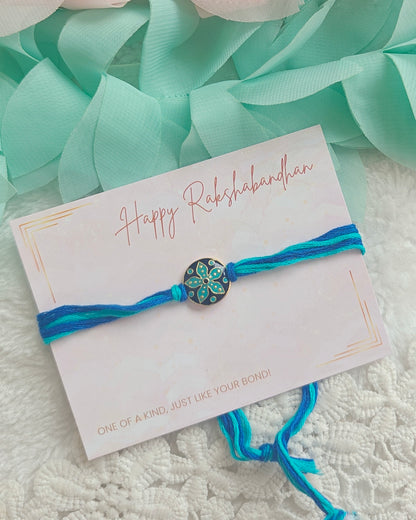 Blue Floral Rakhi