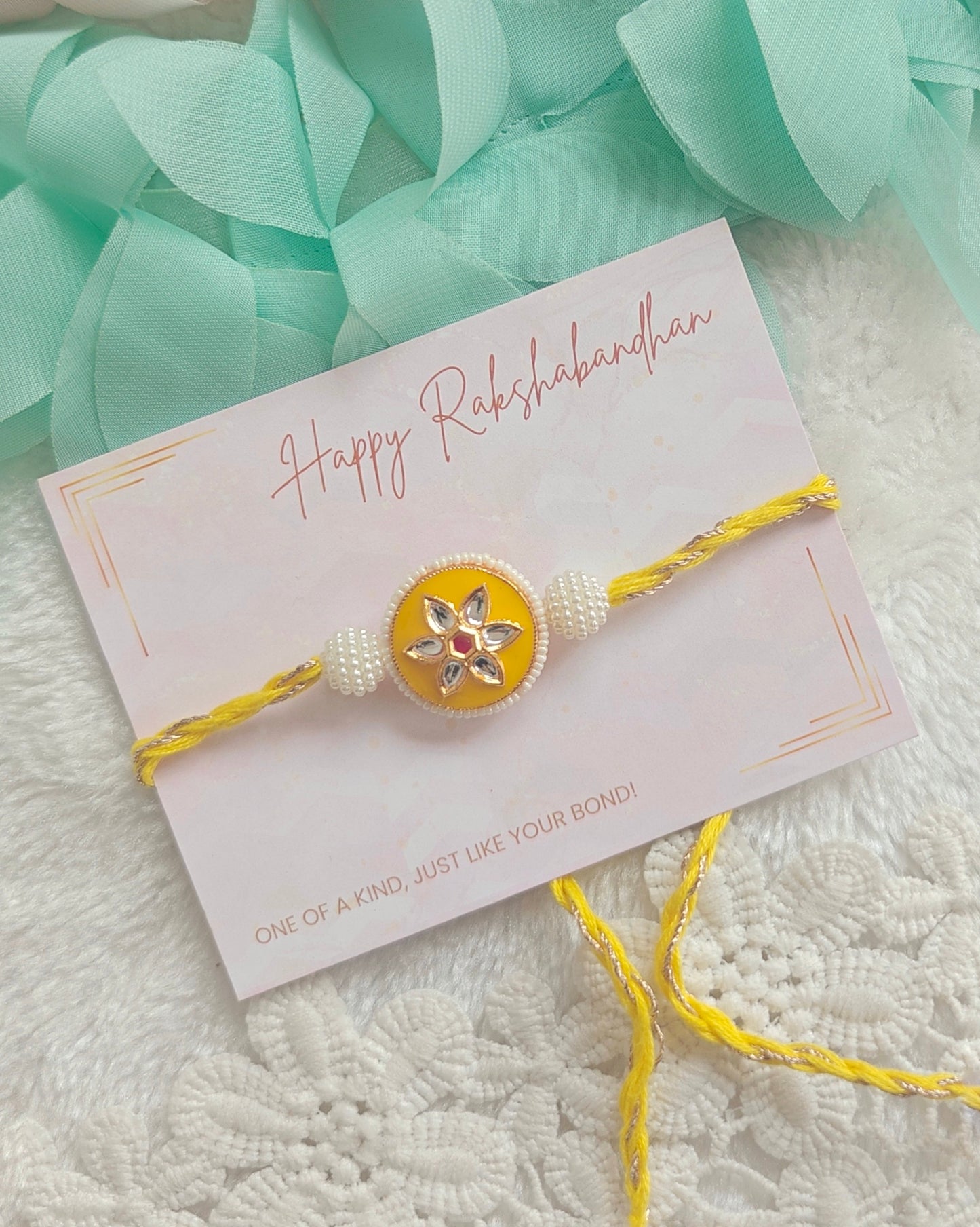 Kundan Floral Rakhi