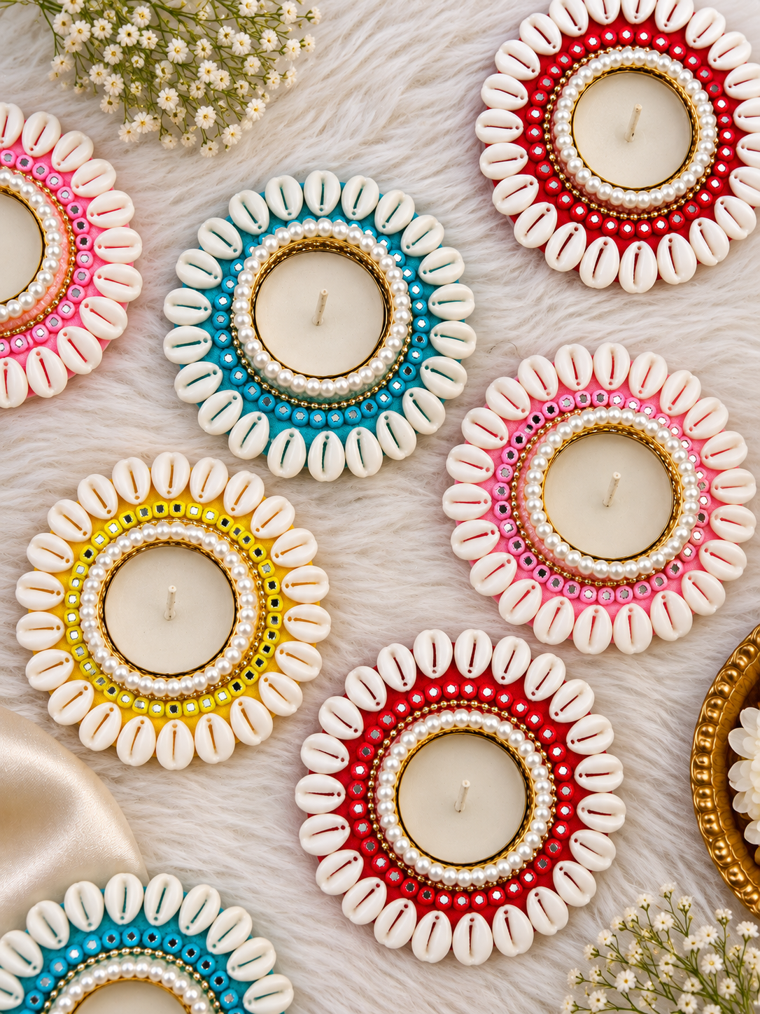 Shell Bloom Tealight Holder - Set of 2