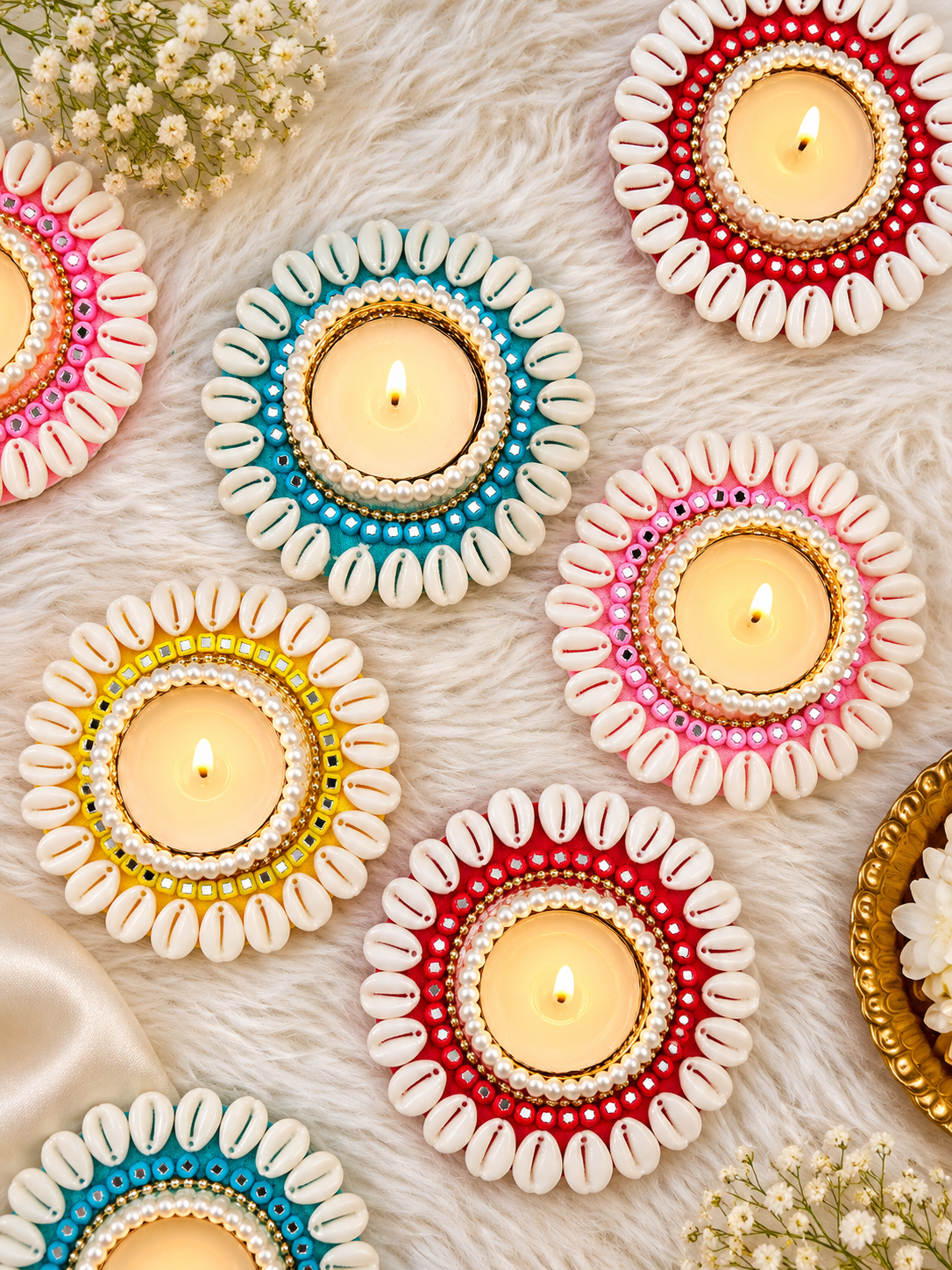 Shell Bloom Tealight Holder - Set of 2