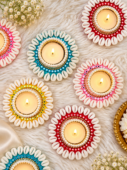 Shell Bloom Tealight Holder - Set of 2