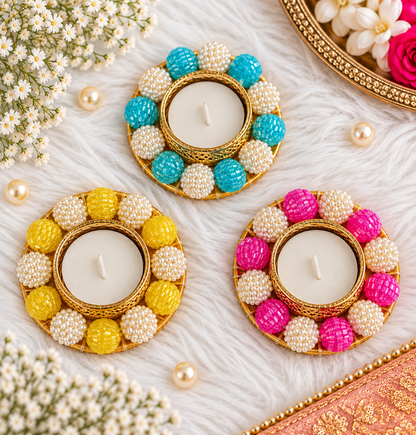 3" Pearl Pop Tealight Holder - Set of 2