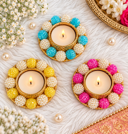 3" Pearl Pop Tealight Holder - Set of 2