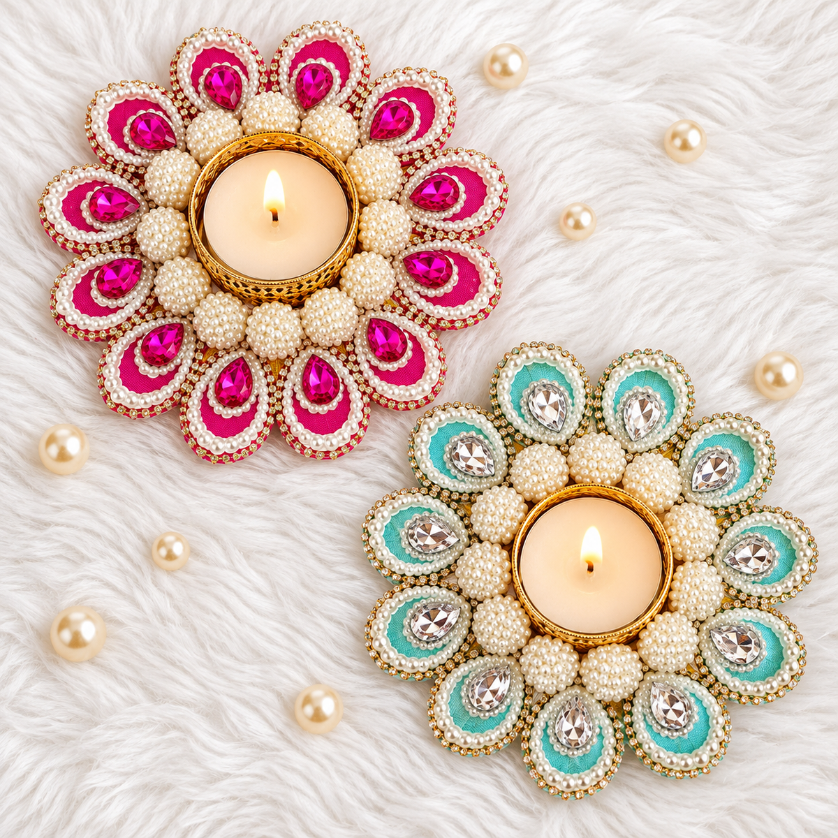 4" Pearl Petal Tealight Holder
