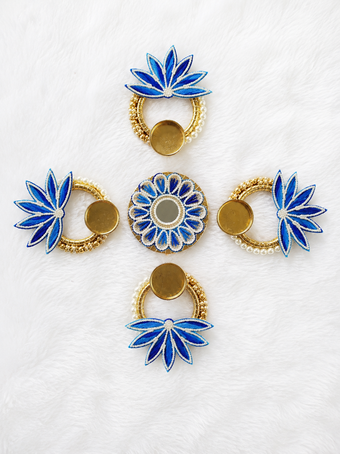 Kamal Diya Rangoli Set – Set of 5
