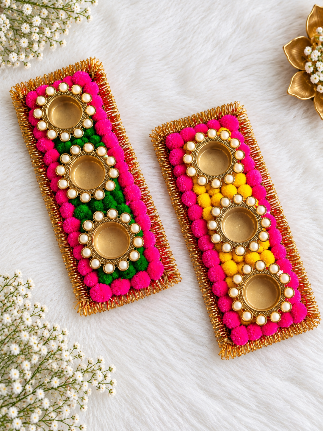 Pom Pom Table Runner