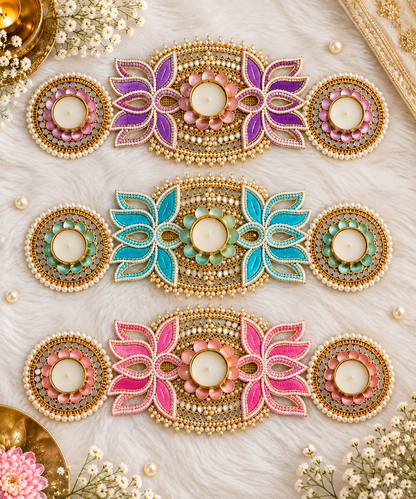 Lotus Aura Rangoli Set - Set of 3