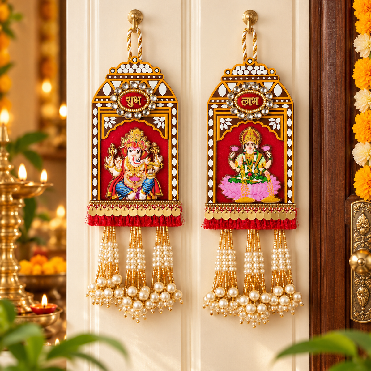Shree Lakshmi Ganesh Shubh Labh Pair