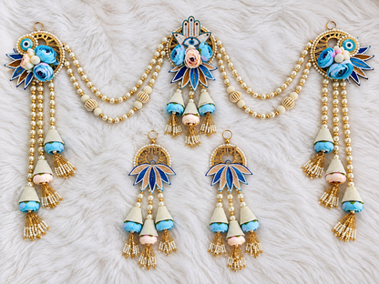 Floral Pearl Evil Eye Toran