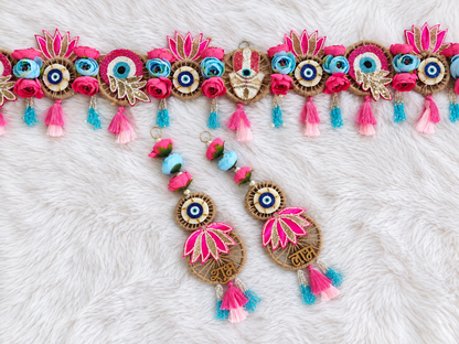 Boho Floral Hamsa Nazar Toran