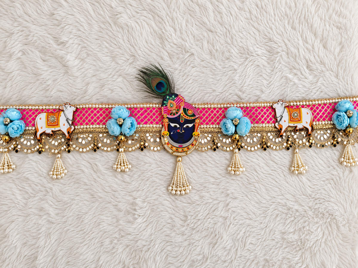 Minimal Shrinathji Kamdhenu Floral Toran