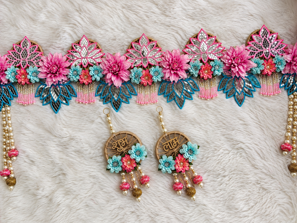 Mirror Lotus Floral Toran