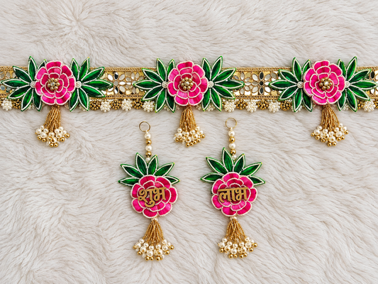 Floral Rose Mirror Toran