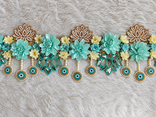 Grandeur Floral Lotus Evil Eye Toran