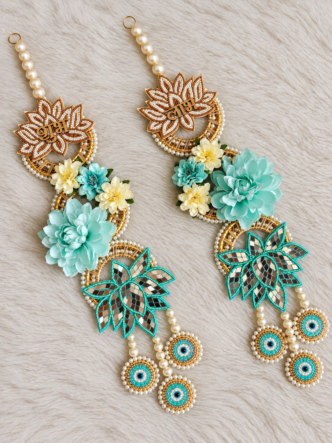 Grandeur Floral Lotus Evil Eye Toran