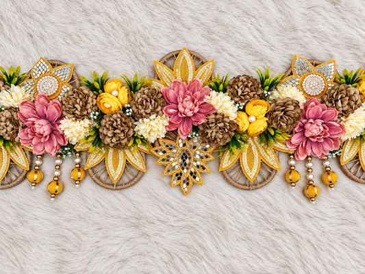 Golden Bloom Floral Toran