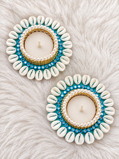 Shell Bloom Tealight Holder - Set of 2