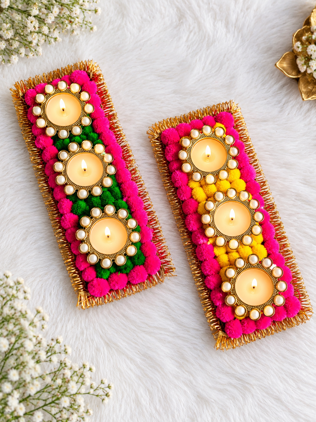Pom Pom Table Runner