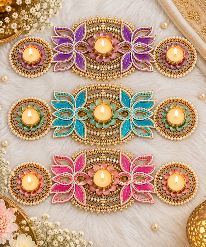 Lotus Aura Rangoli Set - Set of 3