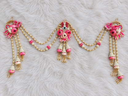 Floral Pearl Evil Eye Toran