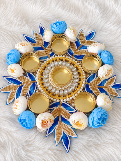 8" Floral Bloom Tealight Rangoli