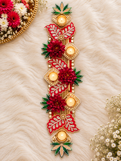 Gulmohar Tealight Runner - Set of 3