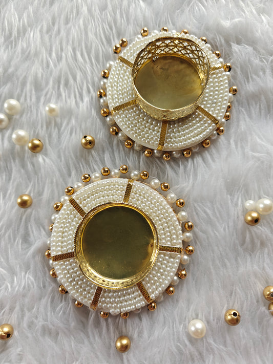 Pearl Radiance Tealight Holder - Set of 2