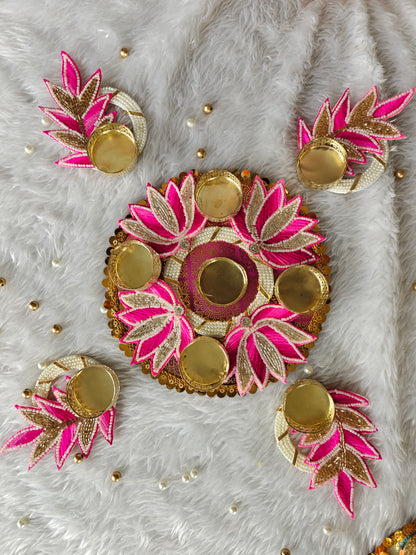Grand Lotus Rangoli Set - Set of 5