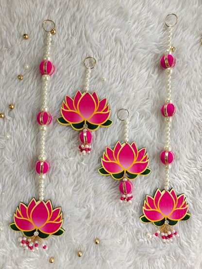 Lotus Wall Hanging – Set of 4