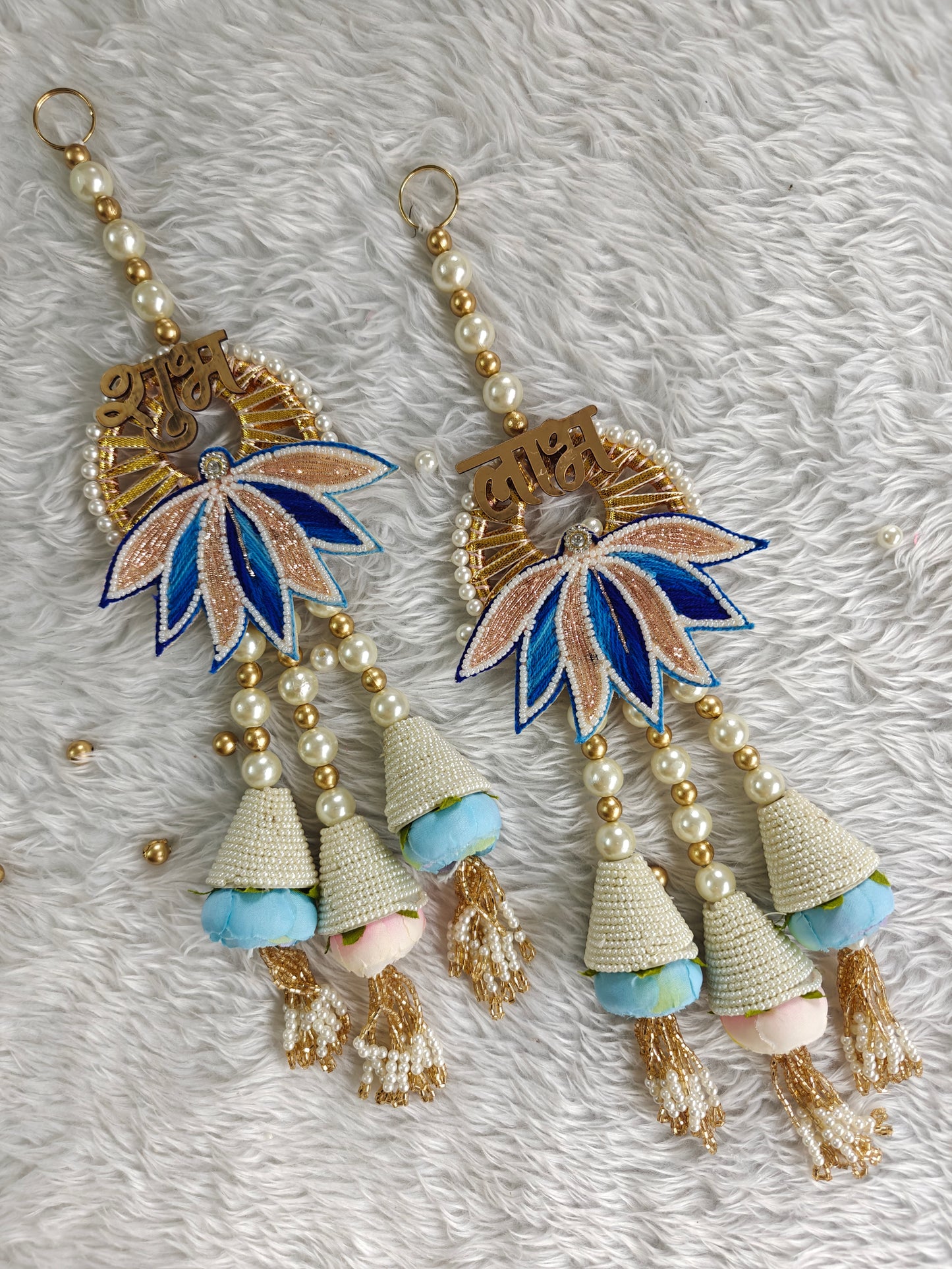 Conical Floral Shubh Labh Pair