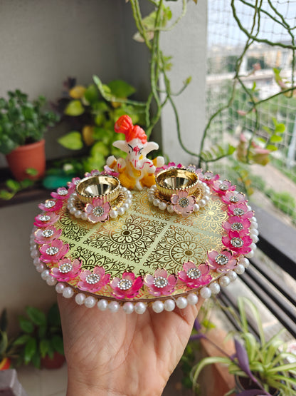 Ganpati Floral Tilak Plate