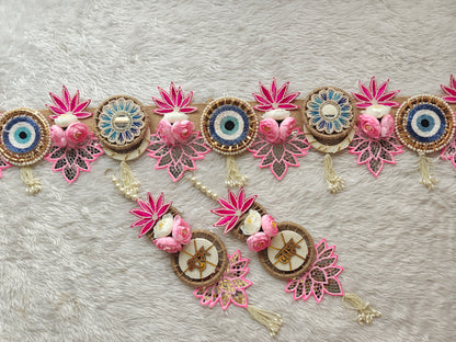 Lotus Evil Eye Mirror Toran