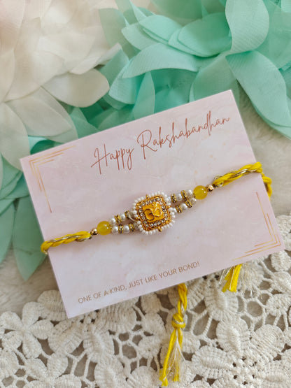 Divine Om Kundan Rakhi