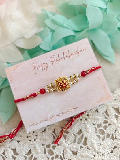 Divine Om Kundan Rakhi