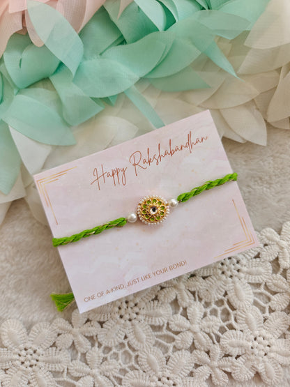 Kundan Medallion Rakhi