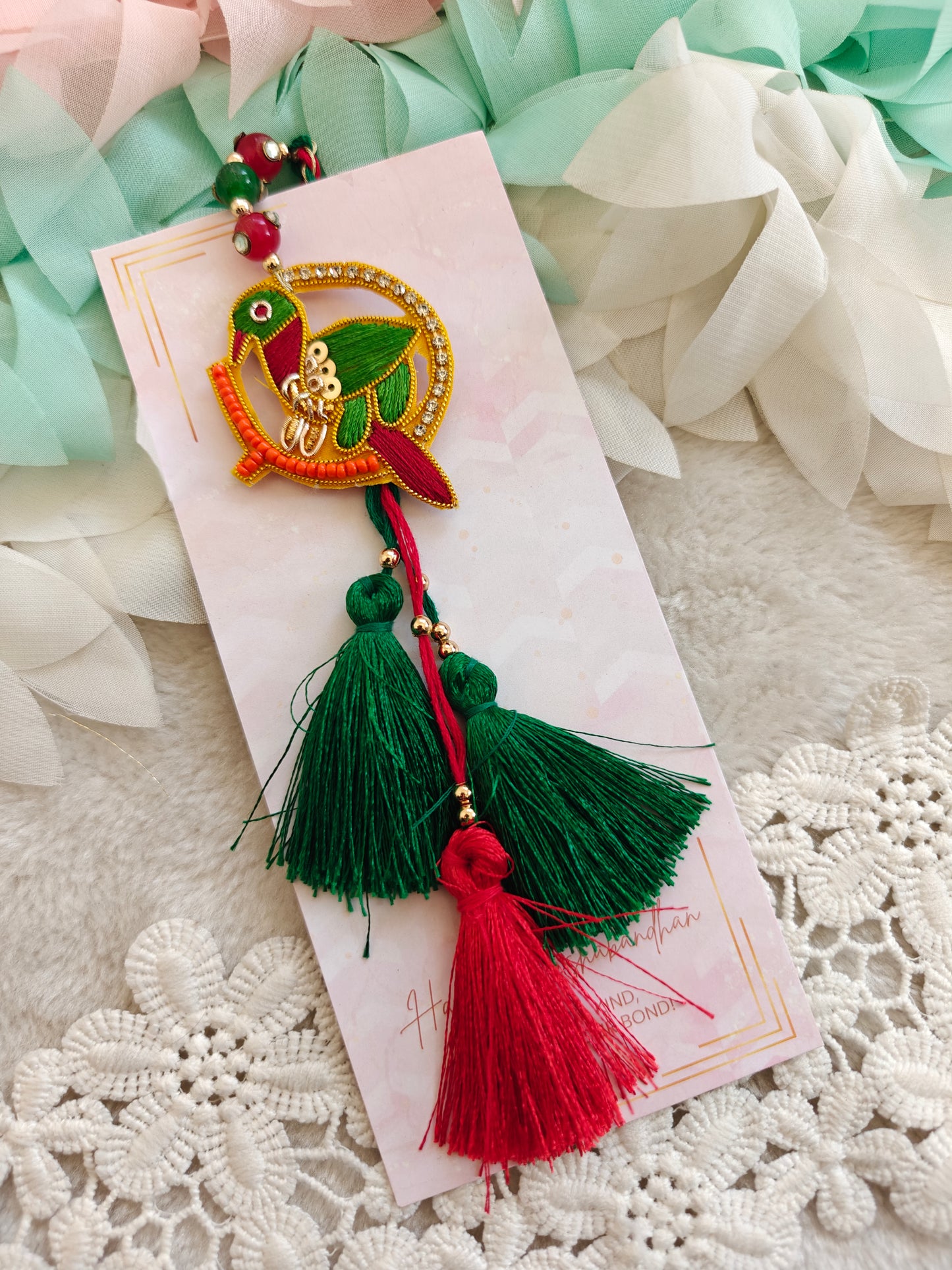 Mithu Tota Rakhi Lumba Set