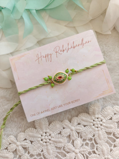 Oval Kundan Rakhi