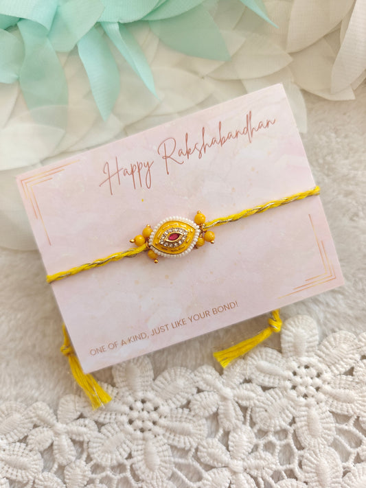 Oval Kundan Rakhi